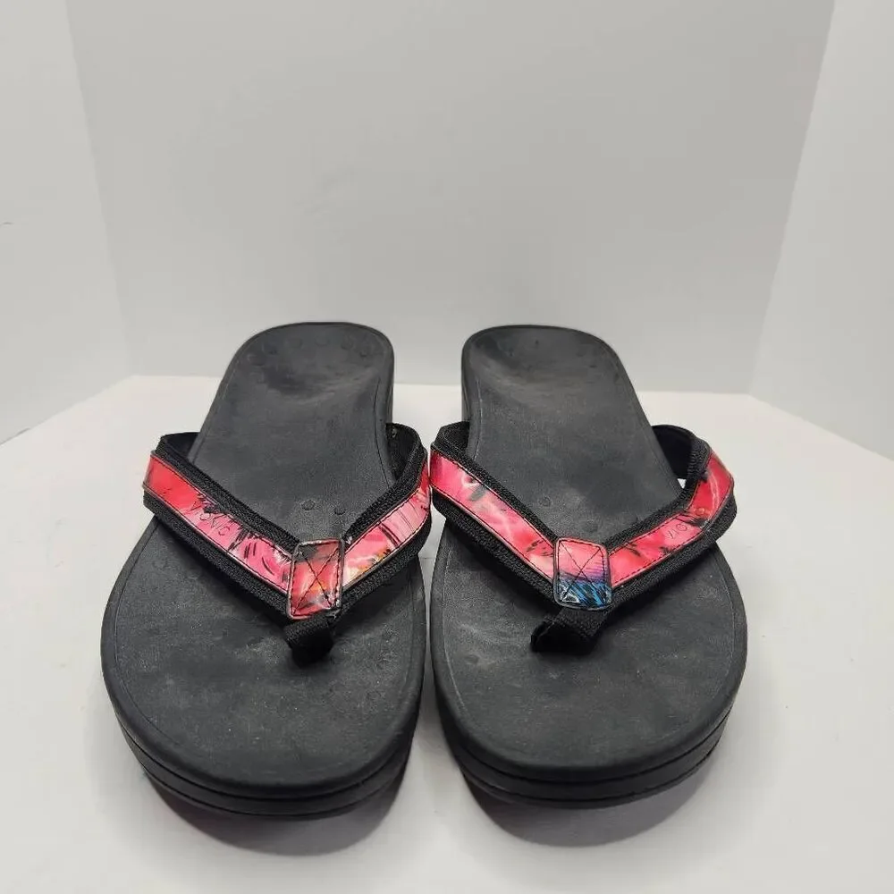 Vionic Womens Black High Tide Podiatrist Design Sandals Size 10 Flip Flop